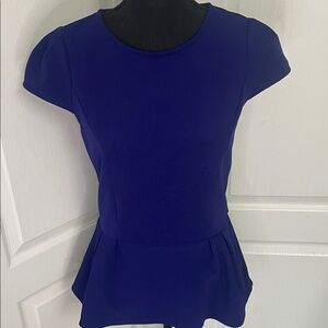 JOOP peplum top purple textured size M realtor business office smart